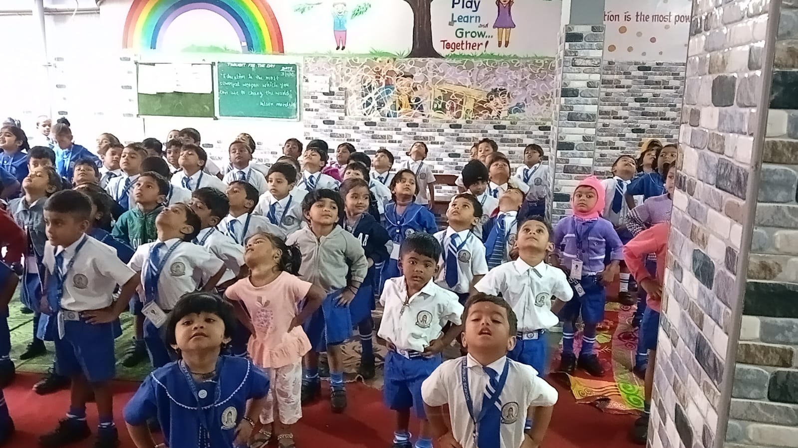 Class 12 students at their graduation ceremony
